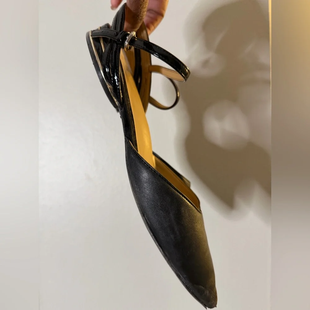 Naturalizer Black Strappy Heels Size 9 (has damage) dirty will clean b4 ship - Picture 3 of 11